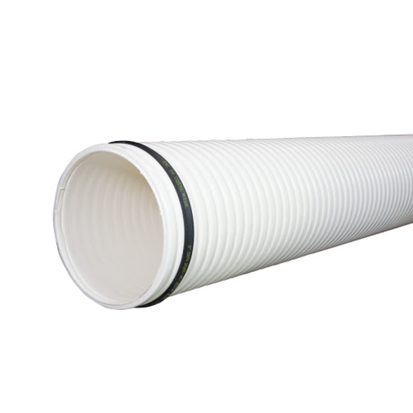 Tubería corrugada de PVC ASTM F949 de 6" x 20 pies