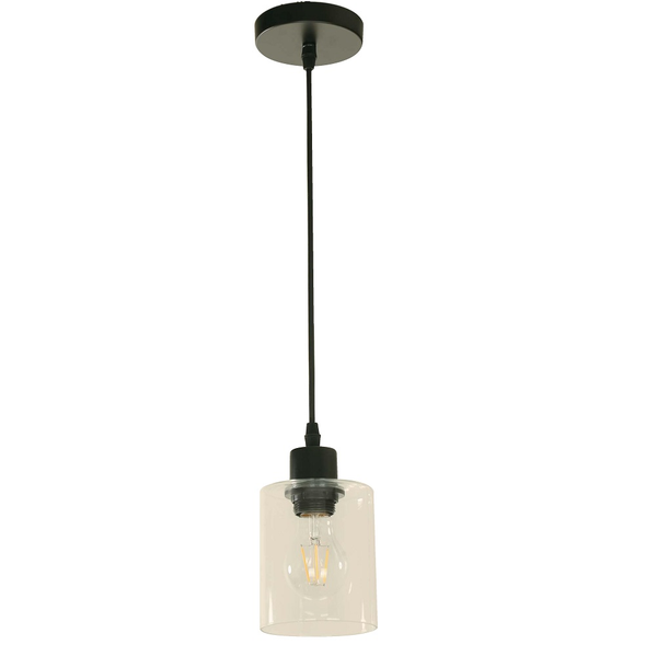 Lámpara colgante negra de 1 luz E27 40W