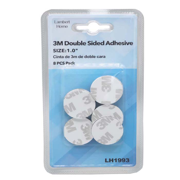 Adhesivo doble contacto de 1" - 8 unidades