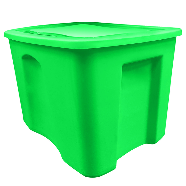 Caja plástica de almacenamiento de 18gl color verde