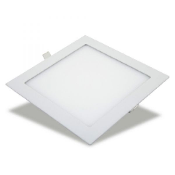 Lámpara led empotrable cuadrada color blanco de 6W y luz fría
