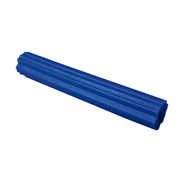 Taco plástico de 5/16" x 2" color azul