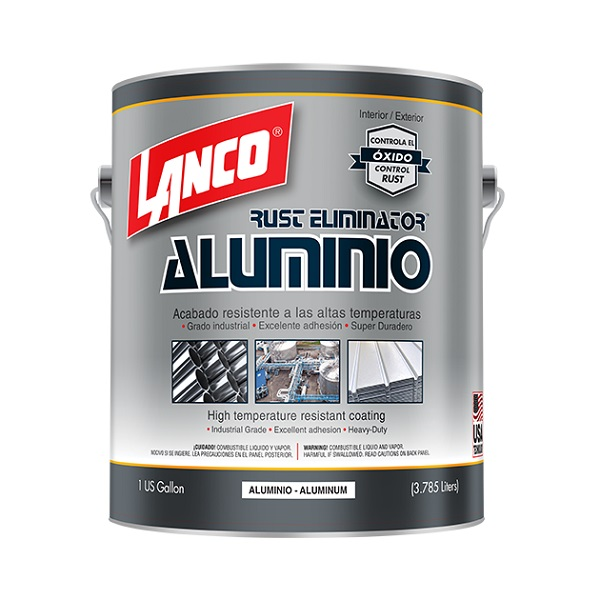 Pintura de esmalte acrílico Rust Eliminator color aluminio 1gl