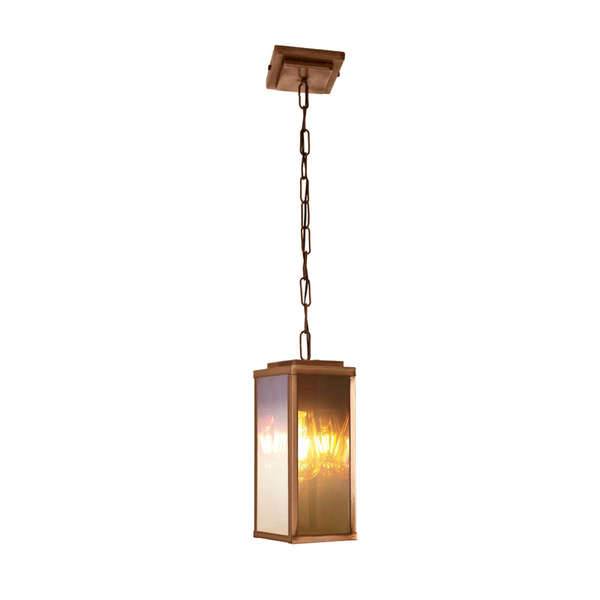 Lámpara colgante Vintage cobre 1 luz 100W para exterior