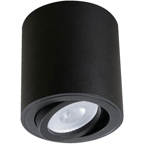 Lámpara de techo superficial negra de 1 luz GU10 13W