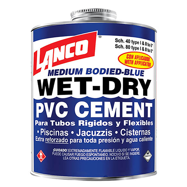 Cemento de PVC Wet-Dry de 16oz