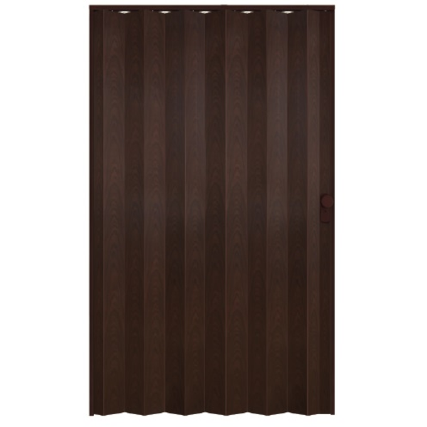 Puerta de acordeón de 48" x 80" modelo Milano color chocolate