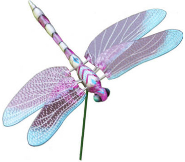 Estaca de libélula decorativa para jardín