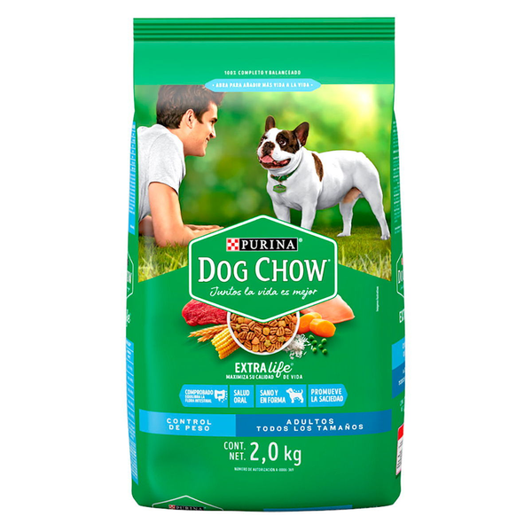 Alimento seco Dog Chow Control Peso de 2kg para perro adulto