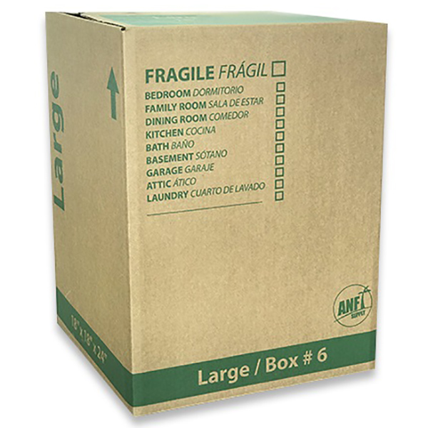 Caja de carton #6 de 18" x 18" x 24" para almacenamiento ANFISUPPLY