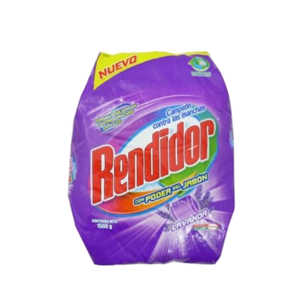 Detergente en polvo de 1.5kg con aroma a Lavanda contiene - RENDIDOR