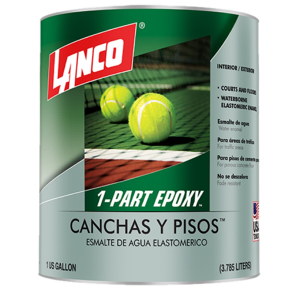 Pintura de esmalte 1-Part Epoxy Canchas y Pisos color verde de 1gl