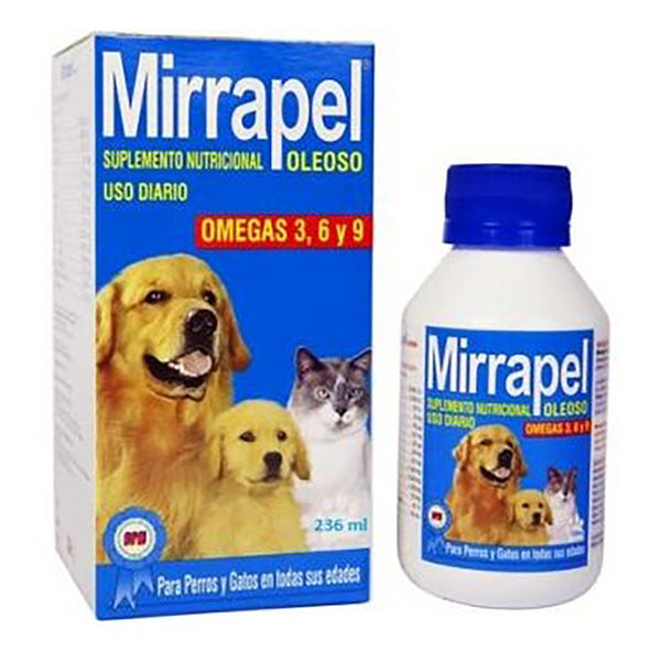 Suplemento nutricional oleoso para pelaje de mascota- uso oral 236ml