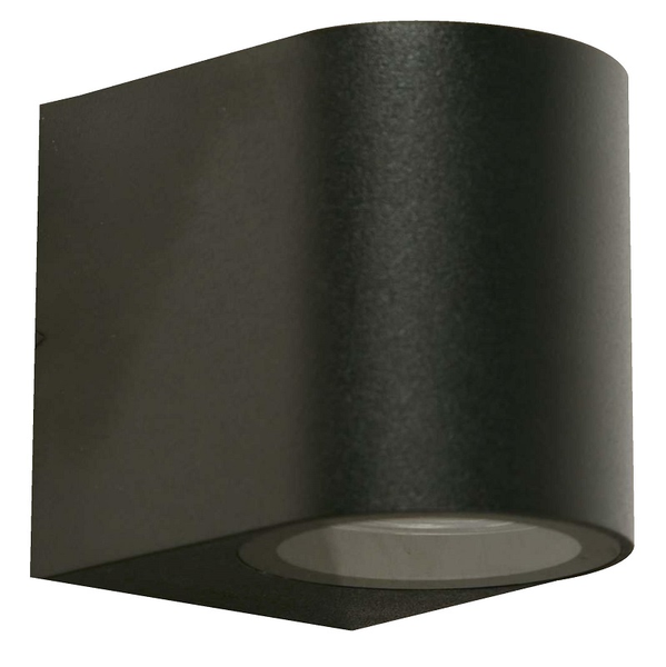 Lámpara de pared negra de 1 luz GU10 7W para exterior
