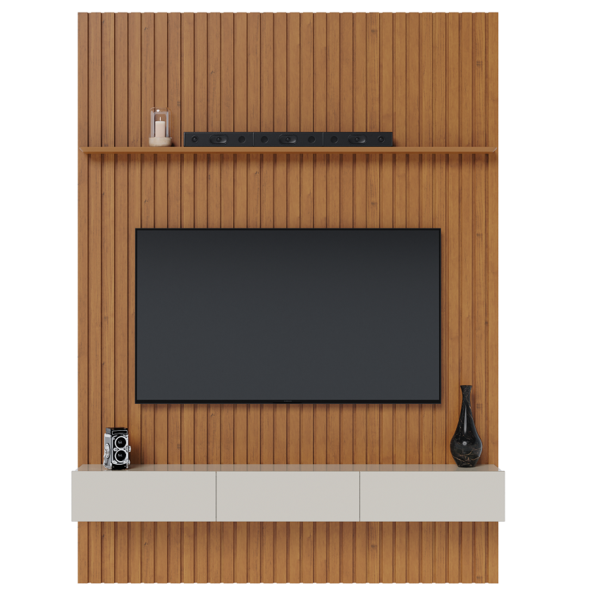 Panel para TV tipo panel de 184x219x36 cm - ripado