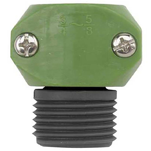 Conector macho de 5/8" x 3/4" para mangueras plástico green thumb