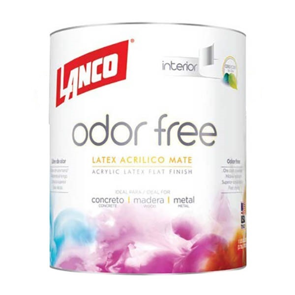 Pintura de látex acrílica odor free de base accent de 1/4gl LANCO