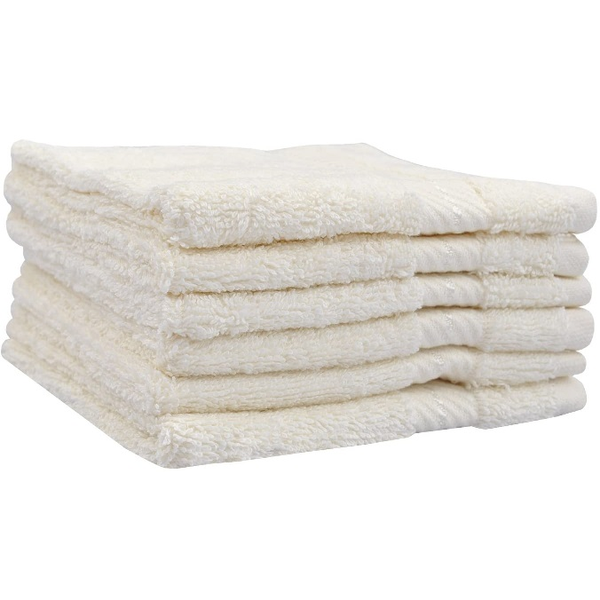 Set de 6 toallas de cara color blanco