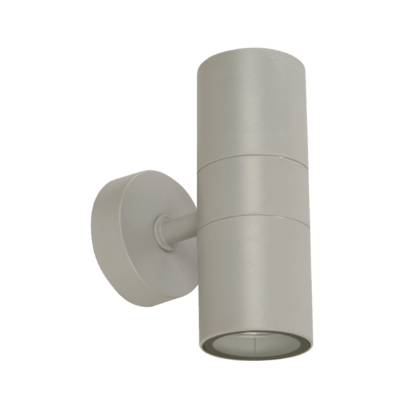 Lámpara de pared gris de 2 luces GU10 7W para exterior