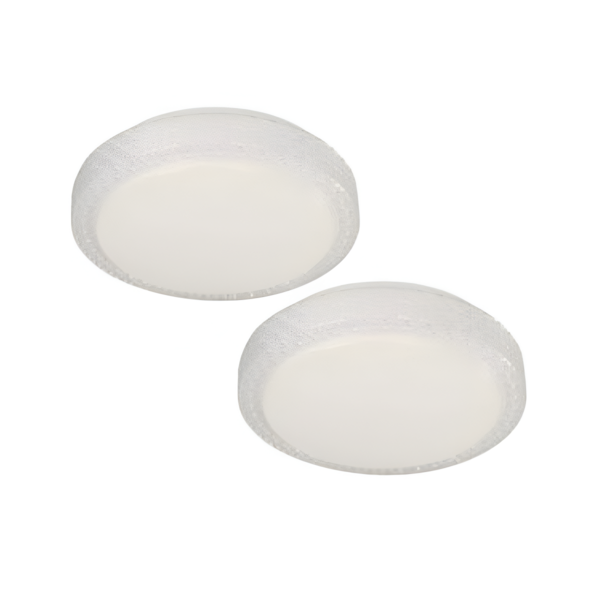 Lámpara plafón Led blanca de 12W - 2 piezas