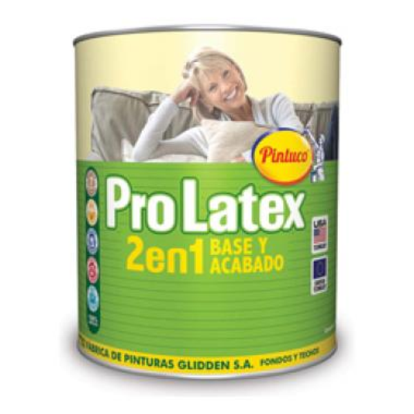 Pintura acrílica PRO LÁTEX a base de agua y acabado mate de uso interior y exter