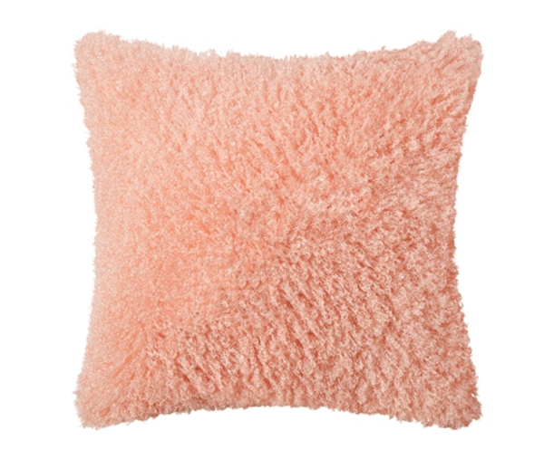 Cojin Gretta Shaggy 18" x 18" color rosado