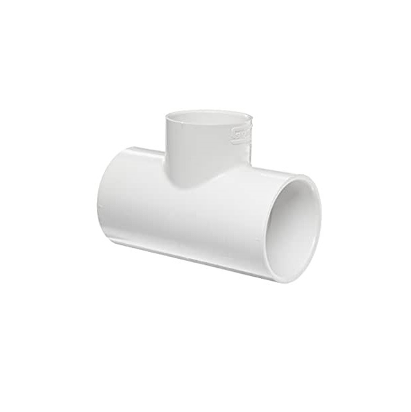 Tee PVC reducción de 1" x 1/2" para tuberías y conexiones