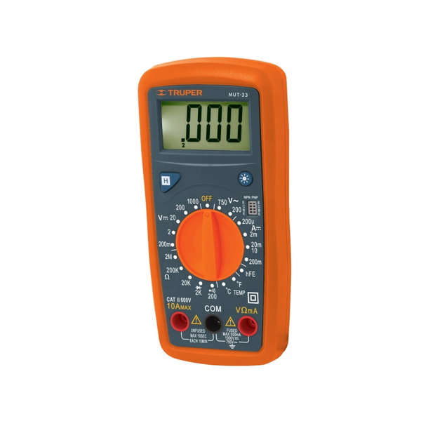 Multimetro digital MUT-33 profesional de 200-750V color naranja