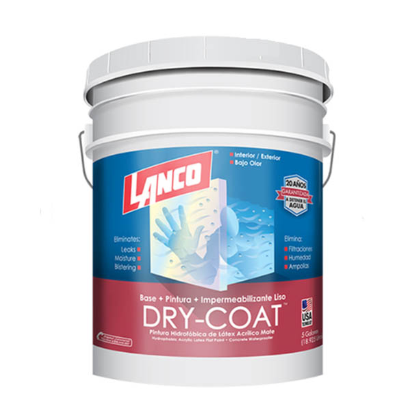 Pintura impermeabilizante Dry Coat 3 en 1 base tint 5gl
