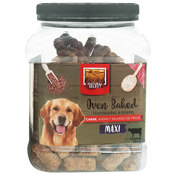 Galletas horneadas Maxi de 454g con cereales-carne para perros adultos