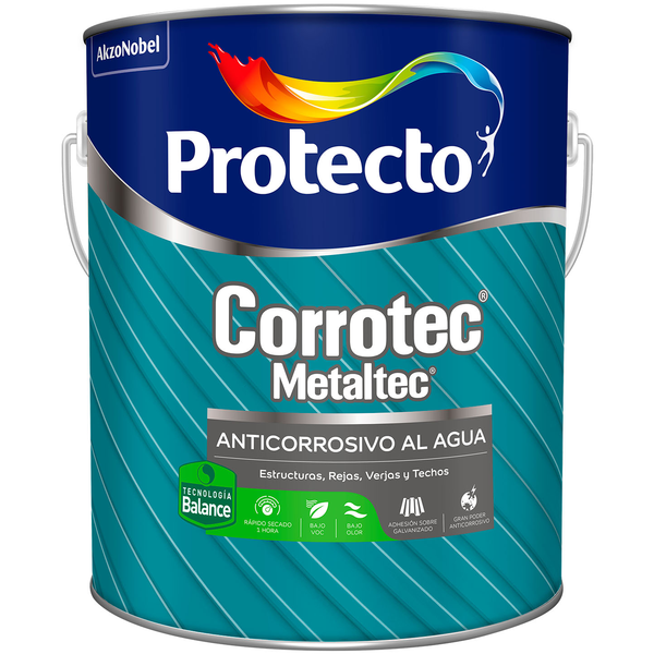 Pintura anticorrosiva Corrotec acabado mate color gris de 1gl