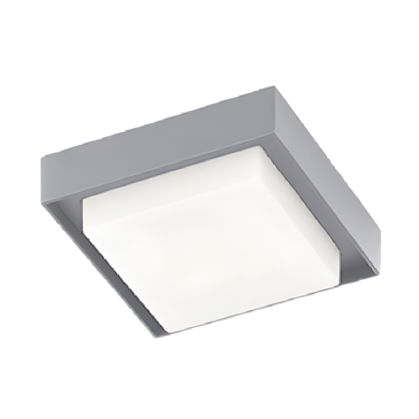 Lámpara de techo Okab 15W para exterior color gris