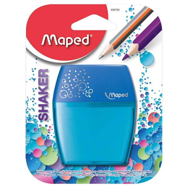 Sacapuntas Shaker doble de plástico colores surtidos MAPED
