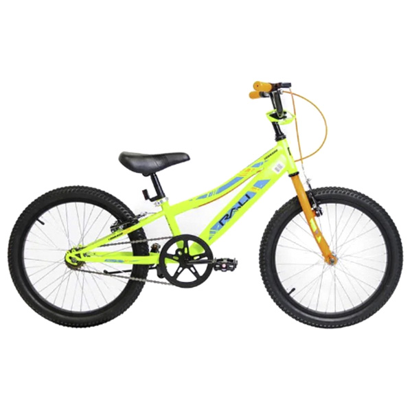 Bicicleta de 20" modelo Tornado de color verde/naranja RALI