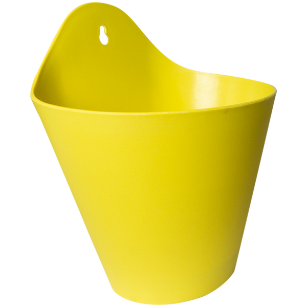 Pote plástico modelo LL031 (PM036) de pared de color amarillo