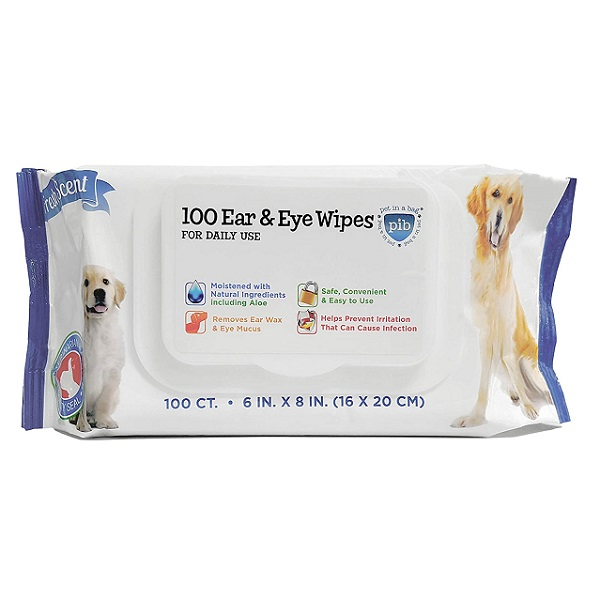 Wipes para limpieza de ojos y oídos para perros - 100 unidades