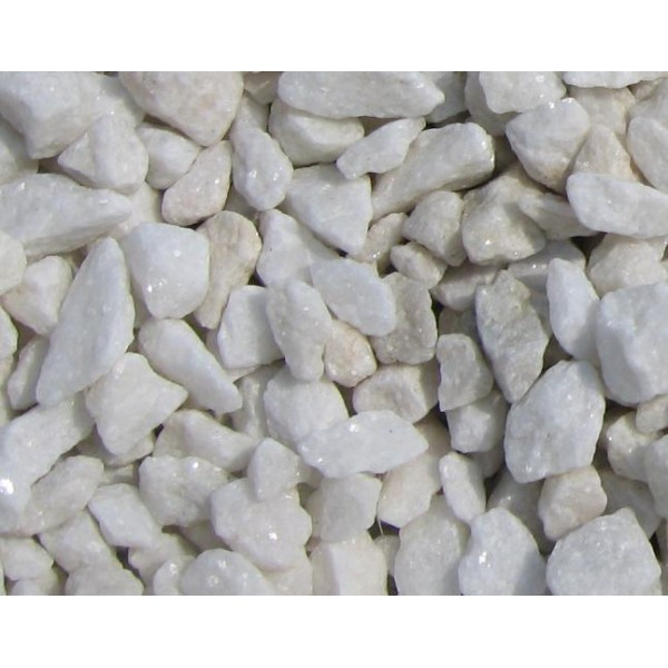Piedra de mármol triturado de 6-7 color blanco 25kg