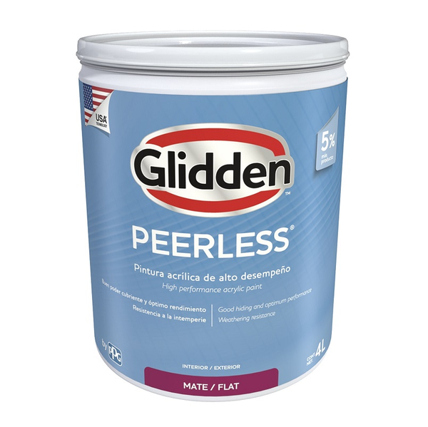 Pintura acrílica Peerless acabado mate fondue 1gl