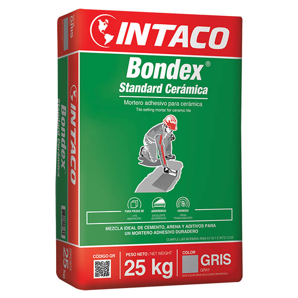 Pegamento Bondex Standard cerámica de 25kg color gris