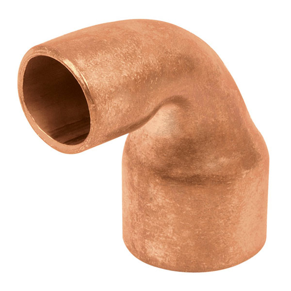 Codo de cobre de 3/4" x 1/2" adaptador hembra para tuberías de agua