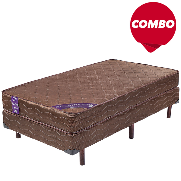 Combo colchón y box spring línea Comfort tamaño Twin antiácaros