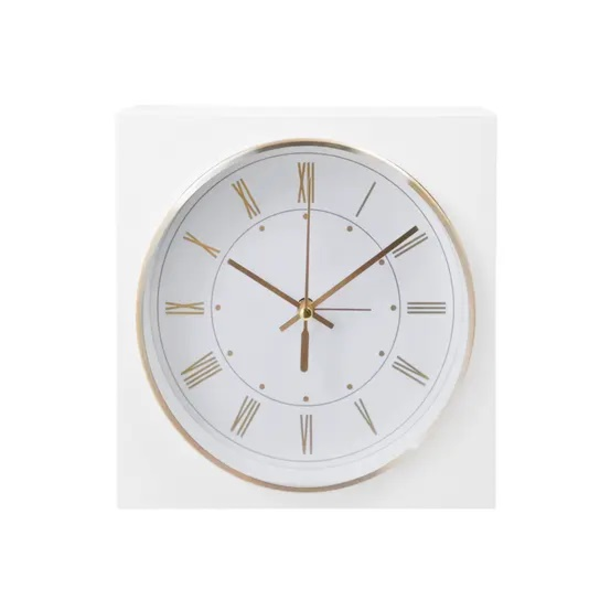 Reloj de pared de 16cm color dorado y blanco