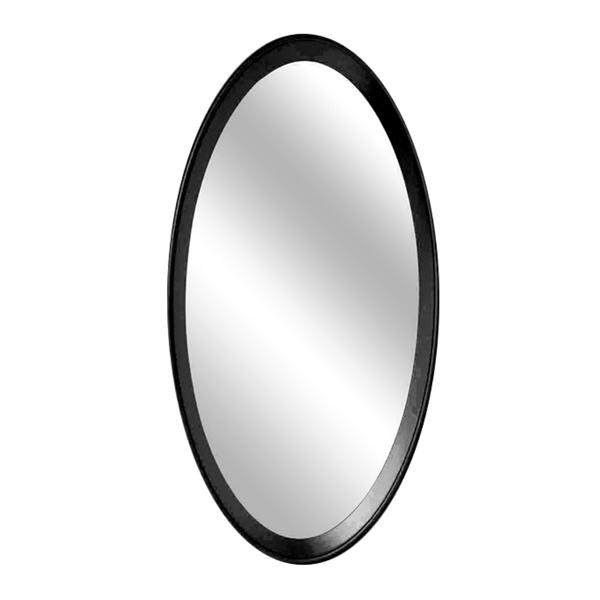 Espejo ovalado 38cm decorativo con marco color negro