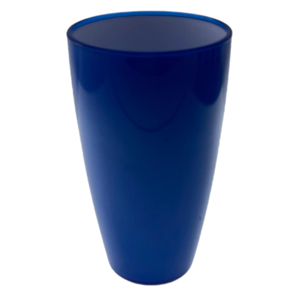 Vaso plástica 8.9cm x 8.9cm x 15.5cm diseño liso color azul royal