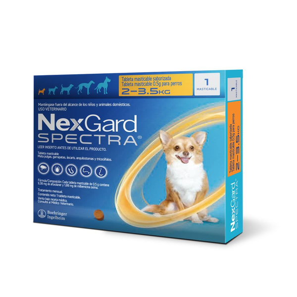 Comprimido masticable Nexgard XS Spectra 2-3.5kg