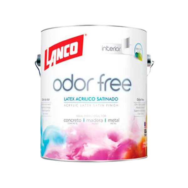 Pintura de látex acrílico satinado Odor Free de base pastel de 1/4gl