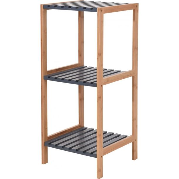 Mueble de 3 niveles para baño bambu & gris - Excellent Housewares