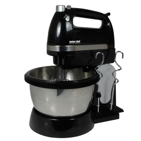 Batidora de mano con pedestal de 5 velocidades color negro BETTER CHEF