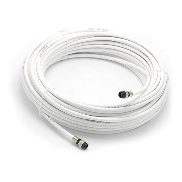 Cable coaxial RG6U para audio y video de color blanco