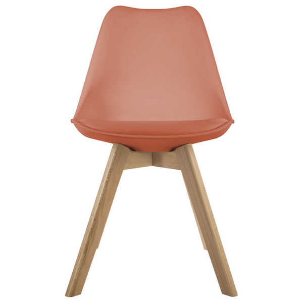 Silla de madera modelo Baya color naranja